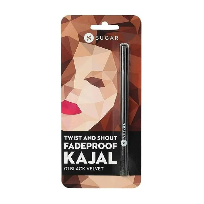 Sugar Twist And Shout Fadeproof Kajal - Black Velvet (Black), 0.35 g-3.webp
